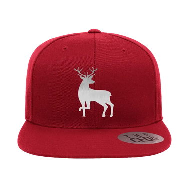 Deer Color 2 Embroidered Flat Bill Hat
